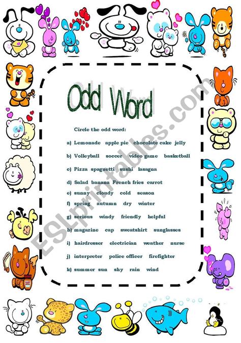 choose the odd pair of words|Choose Odd Pair of Word .